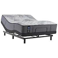 King 12" Ultra Firm Tight Top Individually Wrapped Coil Mattress and One Pc Divided King Ease 3.0 Adjustable Base