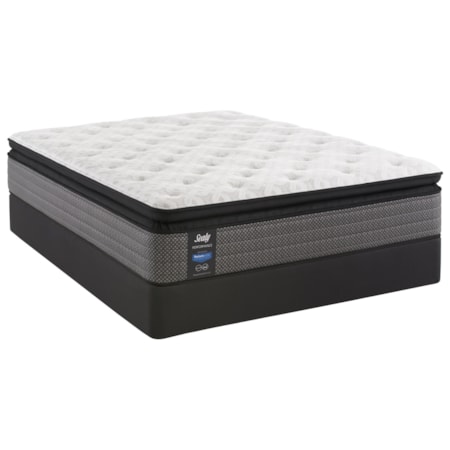 Queen 14" Plush Faux EuroTop Mattress and StableSupport™ Foundation