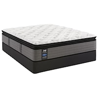 King 14" Cushion Firm Euro Pillow Top Encased Coil Mattress and StableSupport™ Foundation