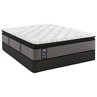 Queen 14" Cushion Firm Euro Pillow Top Encased Coil Mattress and 5" Low Profile StableSupport™ Foundation