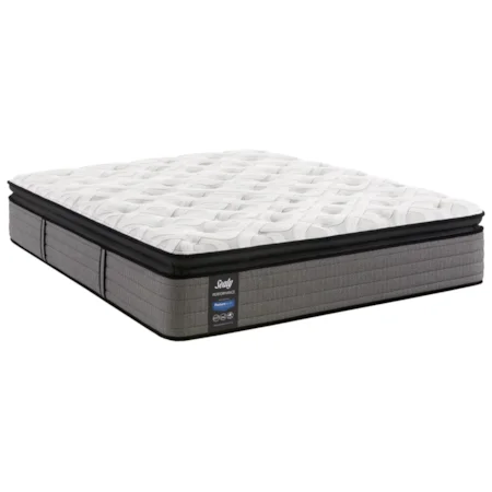 King 14" Cushion Firm Euro Pillow Top Pocketed Coil Mattress and Ease Horizontal King Adjustable Base