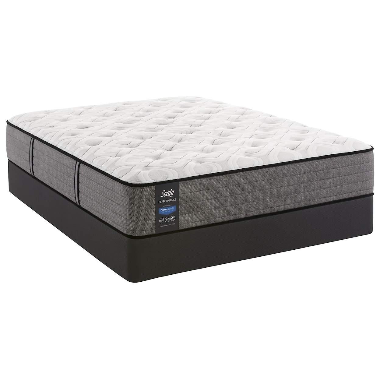 Sealy Serious Firm Cal King 11" Firm Encased Coil Mattress Set