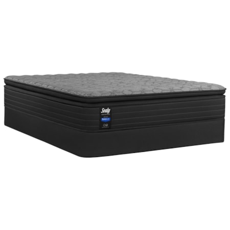 King Plush Euro Pillow Top Pocketed Coil Mattress and 9" StableSupport™ Foundation