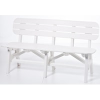 5ft Outdoor Wood Bench w/ Backrest
