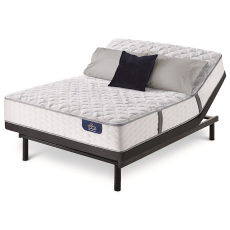 King Firm Pocketed Coil Mattress and Divided King Motion Essentials III Adjustable Base