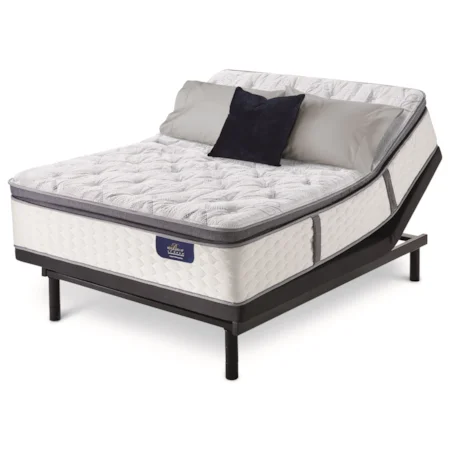 Full Super Pillow Top Mattress and Motion Essentials III Adjustable Base