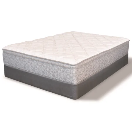 Twin Euro Top Innerspring Mattress and 9" Regular Height Steel Boxspring
