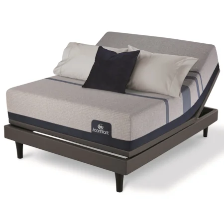 King Plush Gel Memory Foam Mattress and Motion Perfect IV Adjustable Base