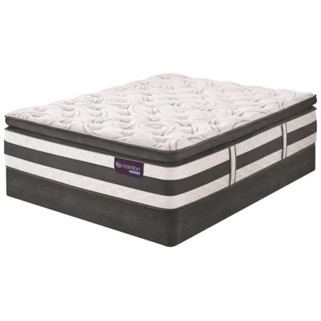 Queen Super Pillow Top Hybrid Quilted Mattress and Pivot iC Adjustable Foundation