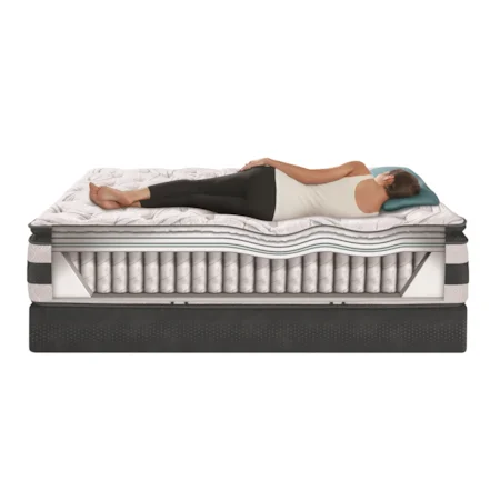 Twin Super Pillow Top Hybrid Quilted Mattress and StabL-Base Foundation