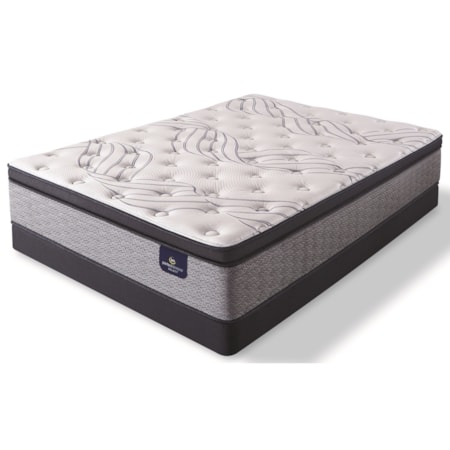 Full Firm Euro Pillow Top Pocketed Coil Mattress and 5" Low Profile Foundation