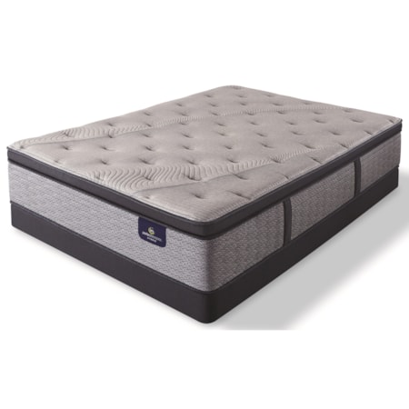 Full Firm Euro Pillow Top Pocketed Coil Mattress and 5" Low Profile Foundation