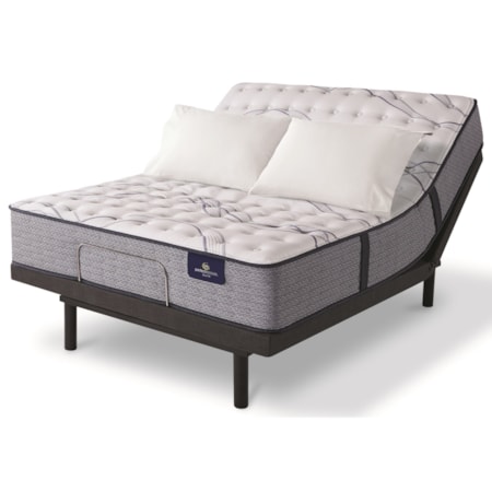 Queen Firm Pocketed Coil Mattress and Motion Perfect IV Adjustable Base
