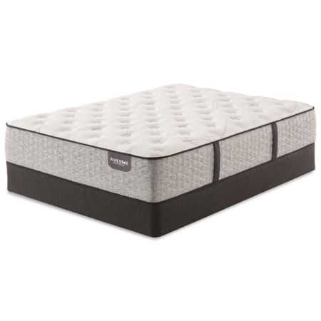Queen Plush Pocketed Coil Mattress and 5" Low Profile Foundation