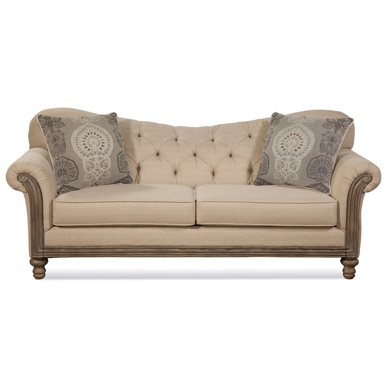 Hughes Furniture 8725 Traditional Sofa