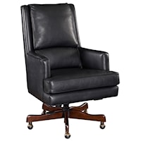 Upholstered Leather Desk Chair with Professional Style