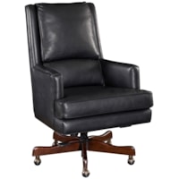 Upholstered Leather Desk Chair with Professional Style