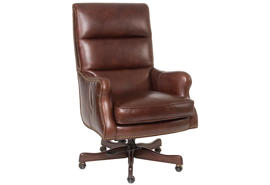 Executive Seating Classic Styled Leather Desk Chair by Hooker Furniture at Zak's Home