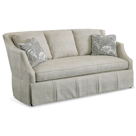 Upholstered Sofa with Button Back and Loose Cushions