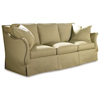 Traditional Sofa with Flared Arms