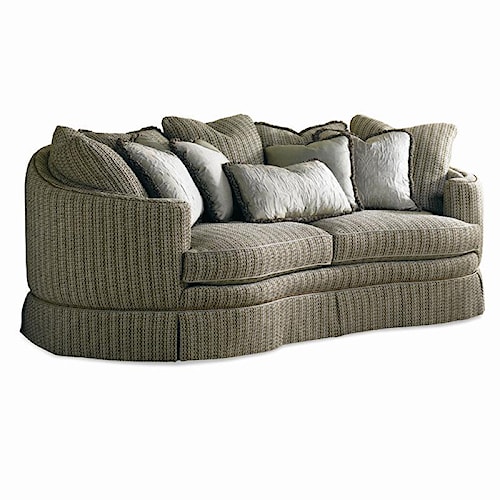 Sherrill Traditional Crescent Sofa with Multi-Pillow Back - Design Interiors - Conversation Sofas