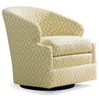 Transitional Motion Swivel Chair with Welting Detail