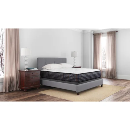 King 15 1/2" Plush Pocketed Coil Mattress and 9" Wood Foundation