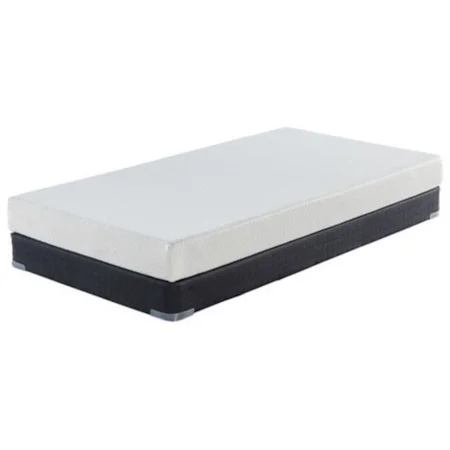 Twin 6" Firm Memory Foam Mattress and 5" Low Profile Solid Wood Foundation