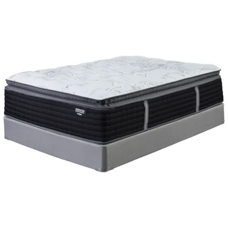 Queen 15" Plush Pillow Top Mattress and Foundation