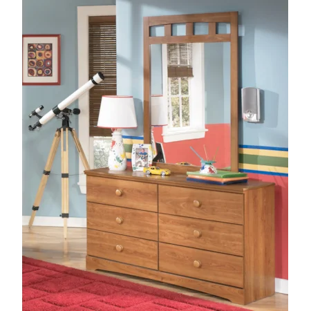 6 Drawer Dresser & Mirror Combo