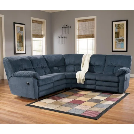 Sectional with Two Single Reclining Loveseats