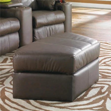 Ottoman w/ Casters and Cup Holders