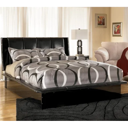 King Upholstered Platform Bed