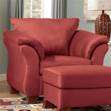Contemporary Chair with Exposed Wood Feet