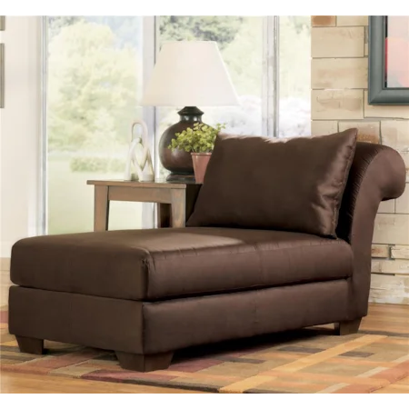Casual Chaise Lounge with Rolled Back