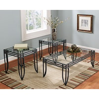 3-in-1 Cocktail Table and 2 End Table Occasional Group