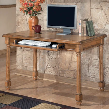 Small Leg Desk with Rollout Keyboard Drawer