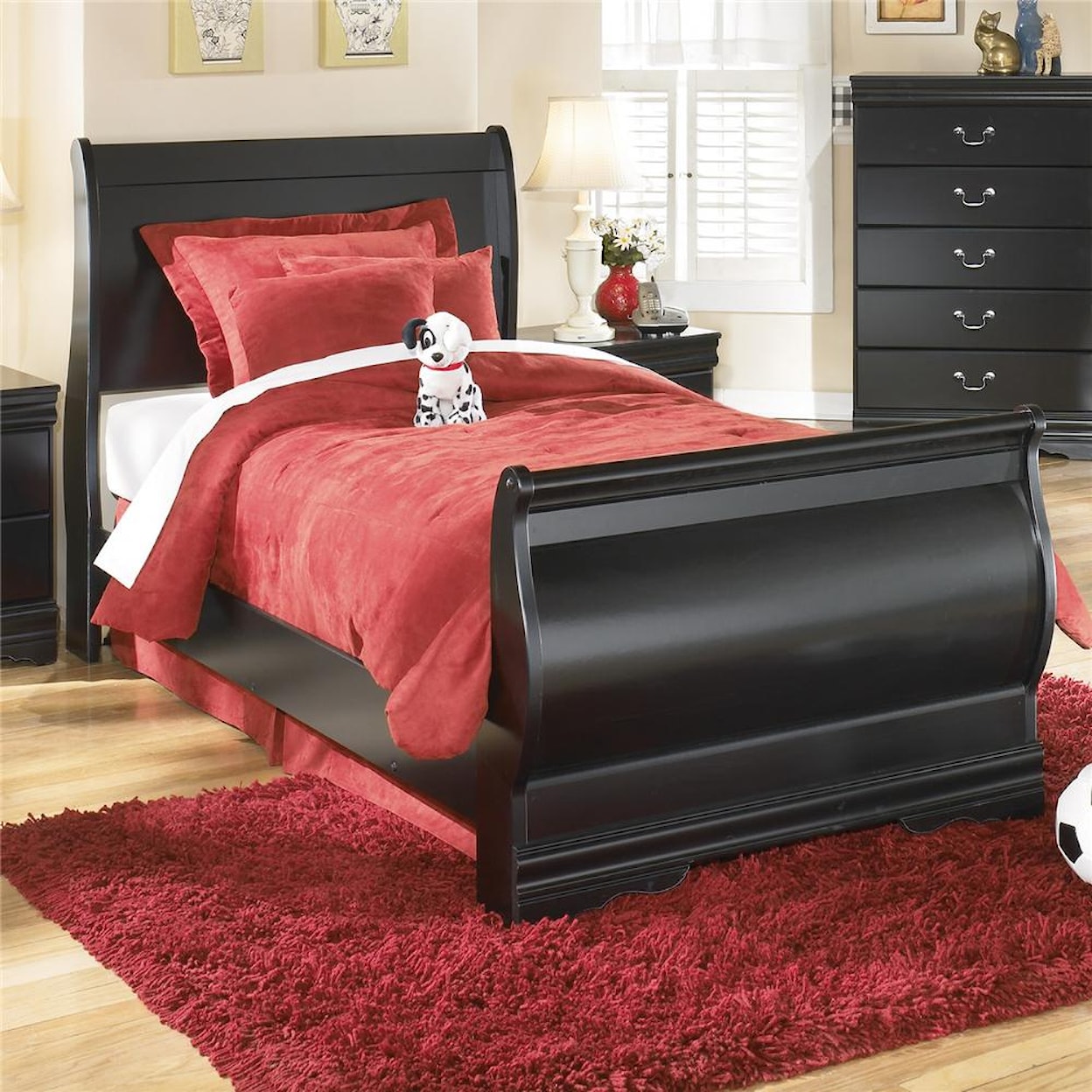 Signature Design by Ashley Huey Vineyard Twin Sleigh Bed