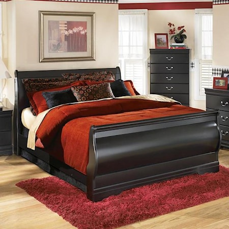 Queen Louis Philippe Sleigh Bed