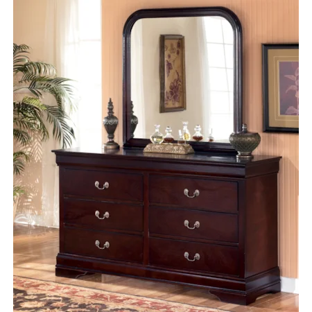 6-Drawer Dresser & Non-Beveled Mirror