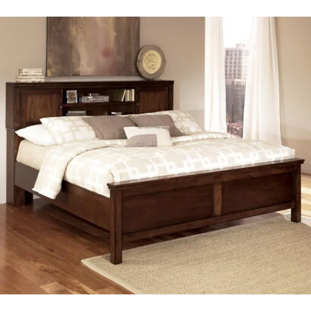 King Bookcase Panel Bed