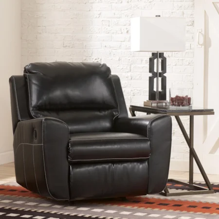 Leather Rocker Recliner