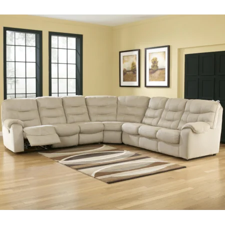 4-Piece Reclining Sectional with Sofa Sleeper