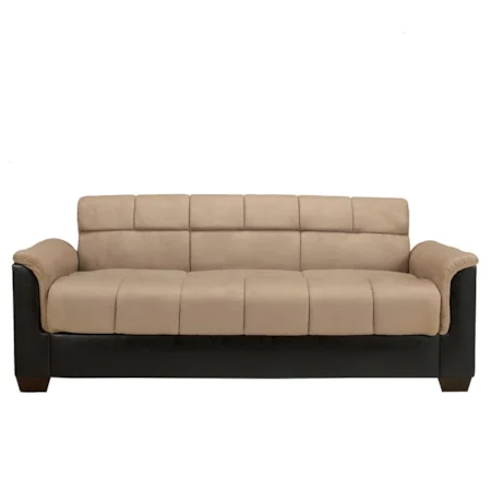 Contemporary Two-Tone Futon with Storage