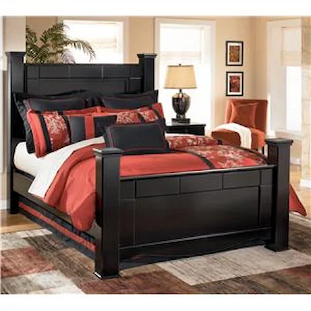 Contemporary Queen Poster Bed