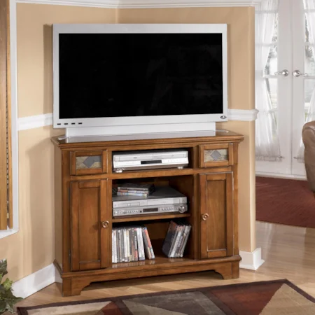 42 Inch Corner TV Console with Slate