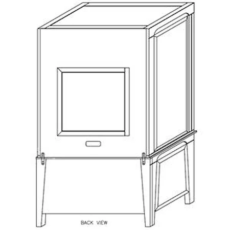 Contemporary Armoire with Two Doors and Two Drawers