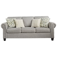 Transitional Sofa with Rolled Arms