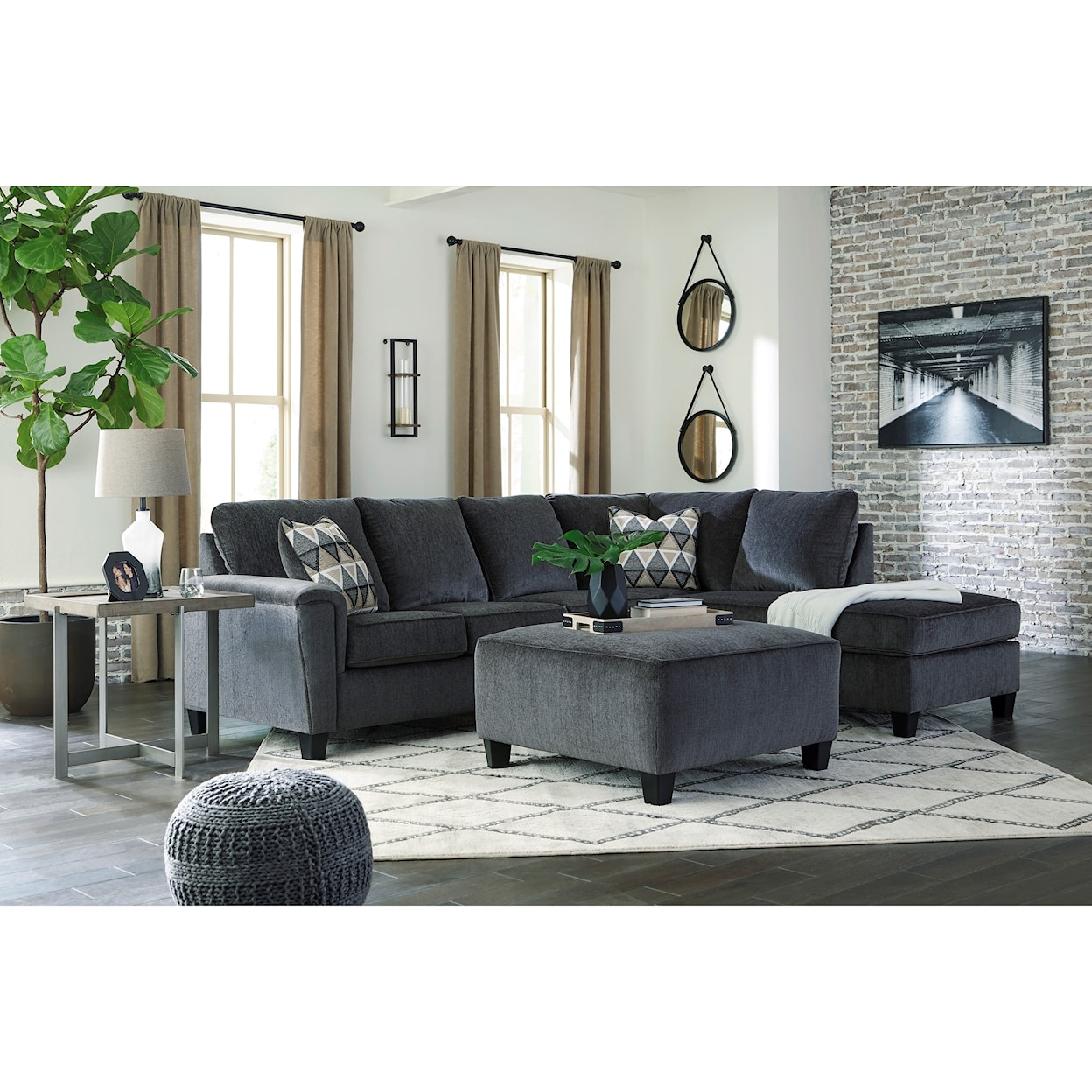 Ashley Furniture Signature Design Abinger 2-Piece Sectional w/ Chaise