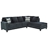 Signature Abinger 2-Piece Sectional w/ Chaise and Sleeper